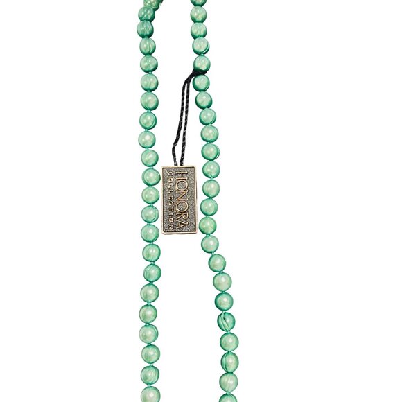 Honora Single Strand Aqua Blue/Green Cultured Pearl Necklace (6293) - Picture 3 of 6